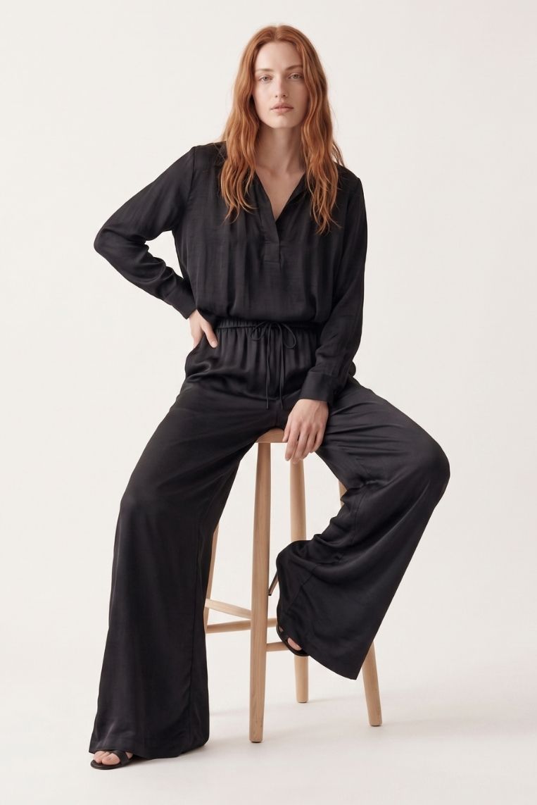 PANTALONE FLUIDO SATINATO 5 PANTALONE FLUIDO SATINATO - immagine 5