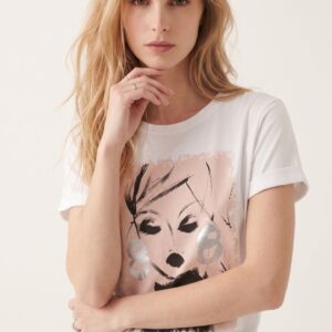 T-SHIRT STAMPA VISO DONNA 5 T-SHIRT STAMPA VISO DONNA - Thumbnail Image 1