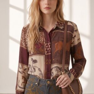 CAMICIA MISTO LANA STAMPA CAVALLI 6 CAMICIA MISTO LANA STAMPA CAVALLI - Thumbnail Image 2