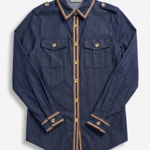 CAMICIA IN DENIM PASSAMANERIA 7 CAMICIA IN DENIM PASSAMANERIA - Thumbnail Image 3