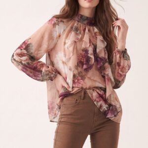 BLUSA STAMPA FIORE GEORGETTE 5 BLUSA STAMPA FIORE GEORGETTE - Thumbnail Image 1