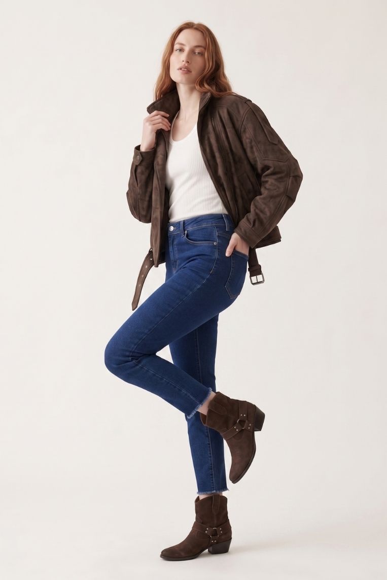 DENIM SKINNY PUSH UP SFRANGIATI