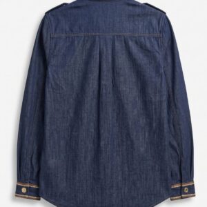 CAMICIA IN DENIM PASSAMANERIA 8 CAMICIA IN DENIM PASSAMANERIA - Thumbnail Image 4