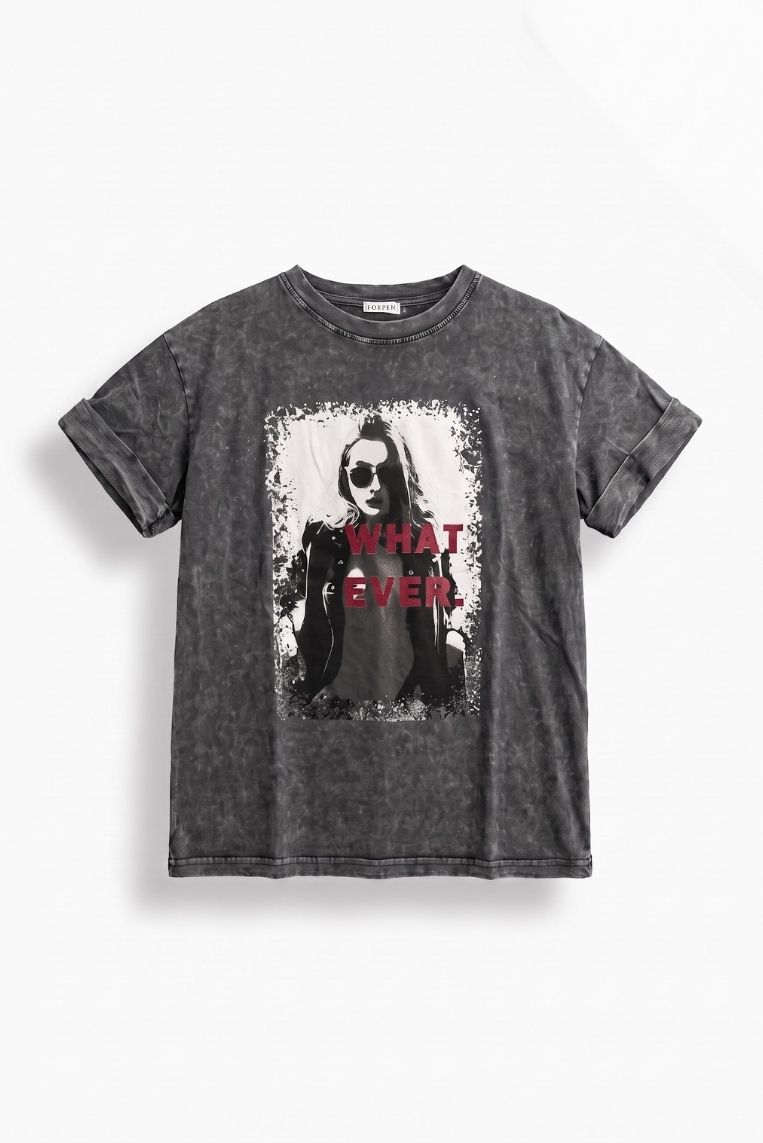 T-SHIRT STAMPA WHAT EVER 3 T-SHIRT STAMPA WHAT EVER - immagine 3