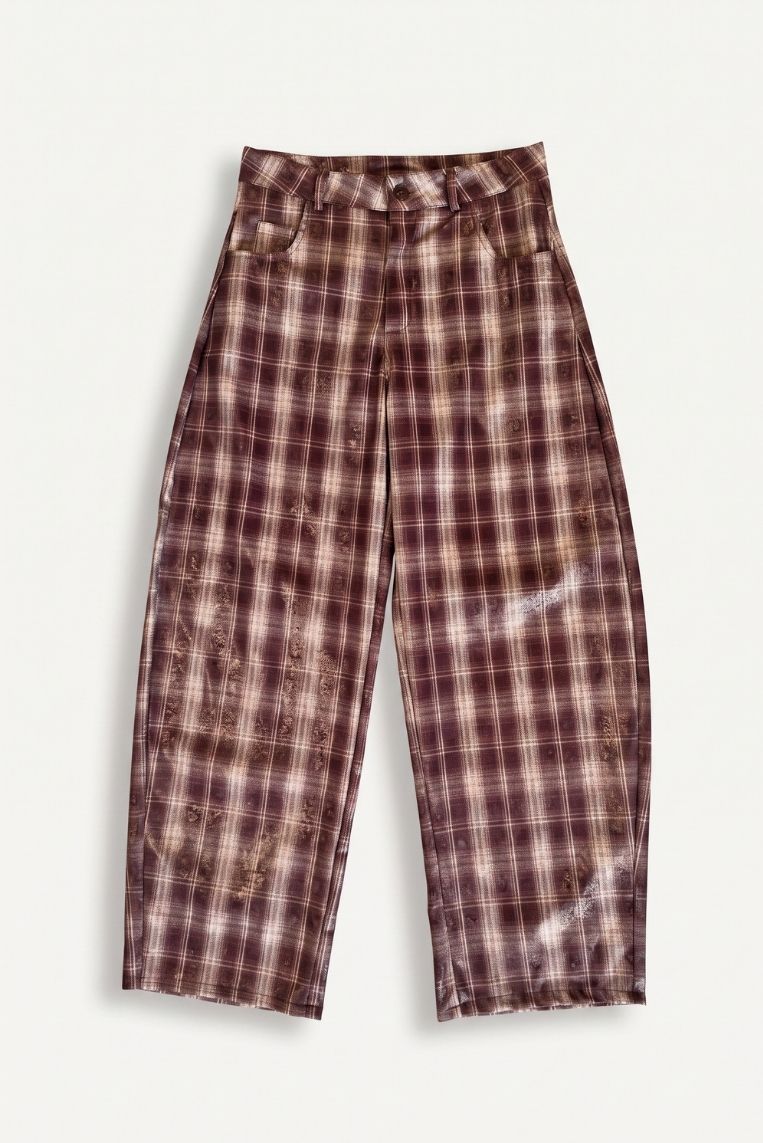 PANTALONE LUNGO STAMPA CHECK 3 PANTALONE LUNGO STAMPA CHECK - immagine 3