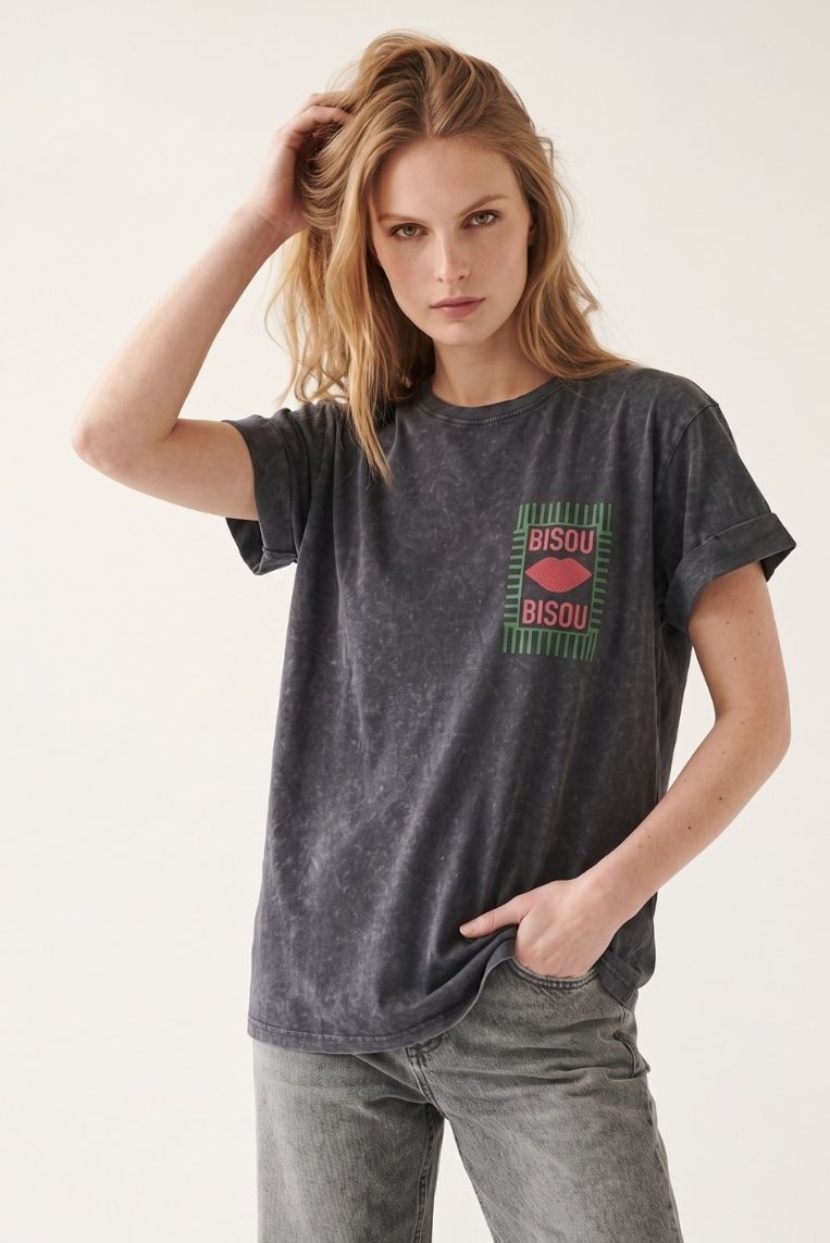 T-SHIRT STAMPA BISOU BISOU 2 T-SHIRT STAMPA BISOU BISOU - immagine 2