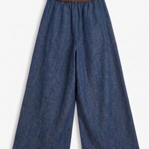 PANTALONE PALAZZO DENIM CINTURA 8 PANTALONE PALAZZO DENIM CINTURA - Thumbnail Image 4