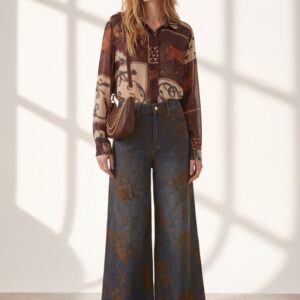 DENIM GAMBA DRITTA STAMPA FLOCK 5 DENIM GAMBA DRITTA STAMPA FLOCK - Thumbnail Image 1