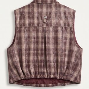 GILET STAMPA CHECK CON ALAMARI 8 GILET STAMPA CHECK CON ALAMARI - Thumbnail Image 4
