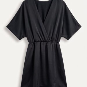 ABITO CORTO SATINATO MANICA KIMONO 19 ABITO CORTO SATINATO MANICA KIMONO - Thumbnail Image 7