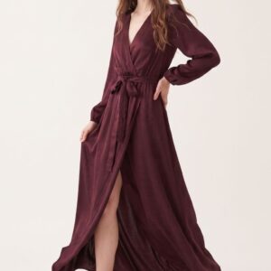ABITO LUNGO MANICHE LUNGHE SATIN 7 ABITO LUNGO MANICHE LUNGHE SATIN - Thumbnail Image 3