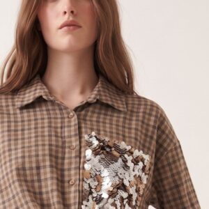 CAMICIA QUADRETTI TASCA PAILLETTES 6 CAMICIA QUADRETTI TASCA PAILLETTES - Thumbnail Image 2