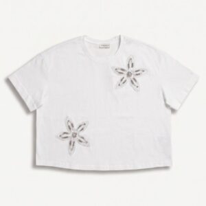 T-SHIRT FIORI STRASS 9 T-SHIRT FIORI STRASS - Thumbnail Image 3