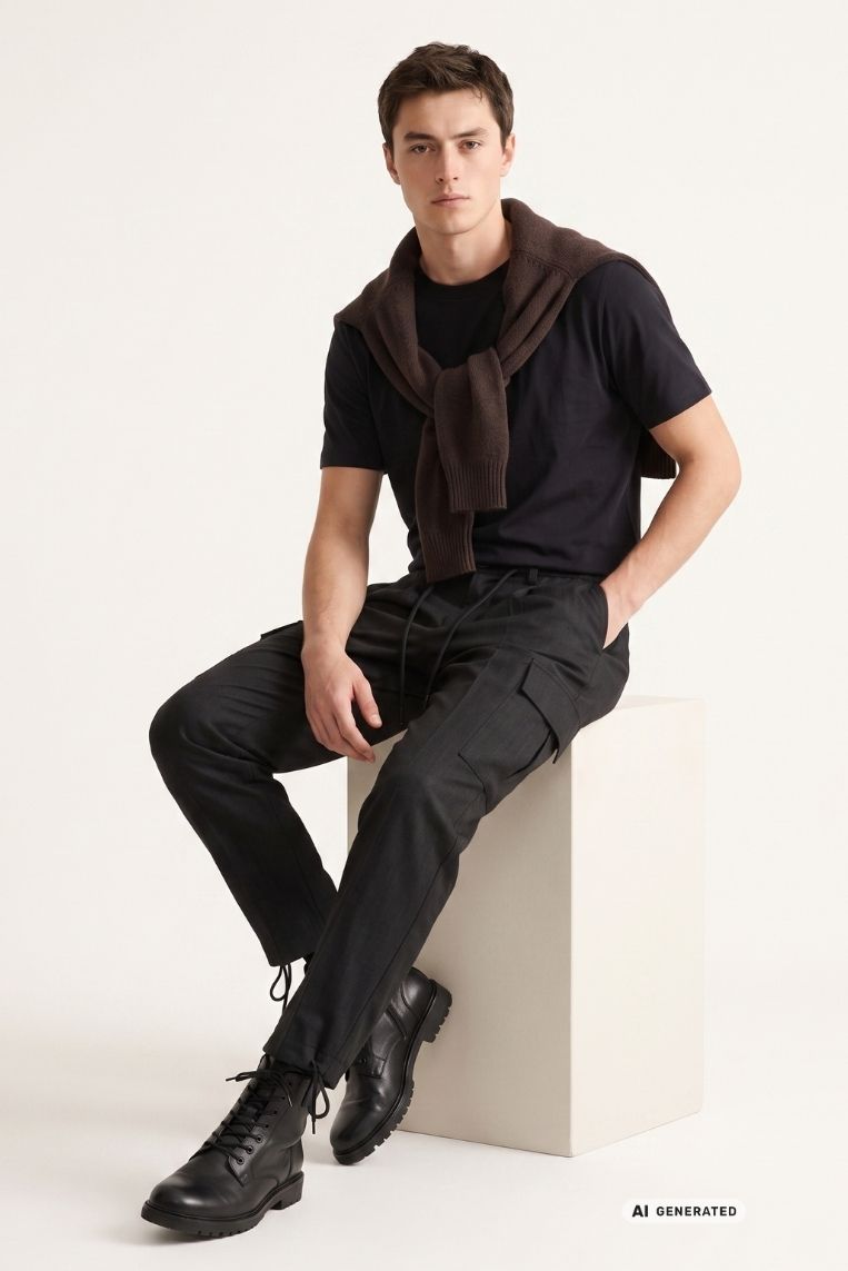 PANTALACCIO FLUIDO TASCONATO 5 PANTALACCIO FLUIDO TASCONATO - immagine 5