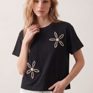T-SHIRT FIORI STRASS 10 T-SHIRT FIORI STRASS - Thumbnail Image 4