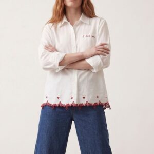CAMICIA TASCHINO E RICAMO ROSSO 6 CAMICIA TASCHINO E RICAMO ROSSO - Thumbnail Image 2