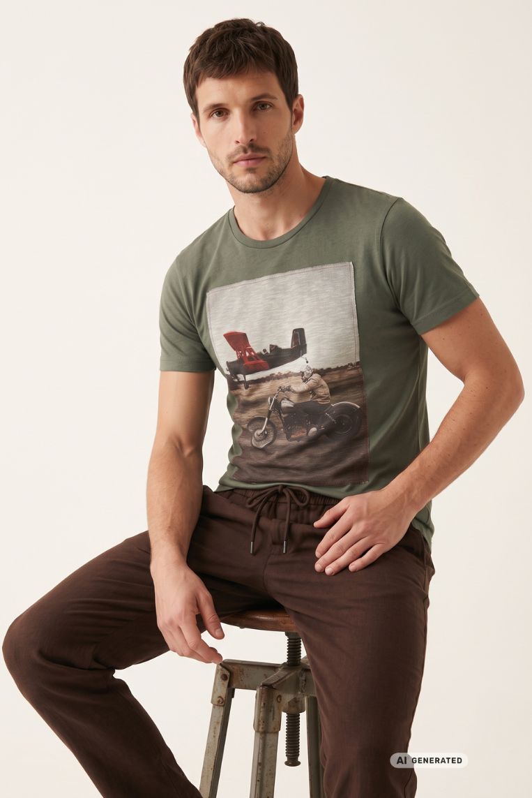 T-SHIRT STAMPA RIDER AEREO