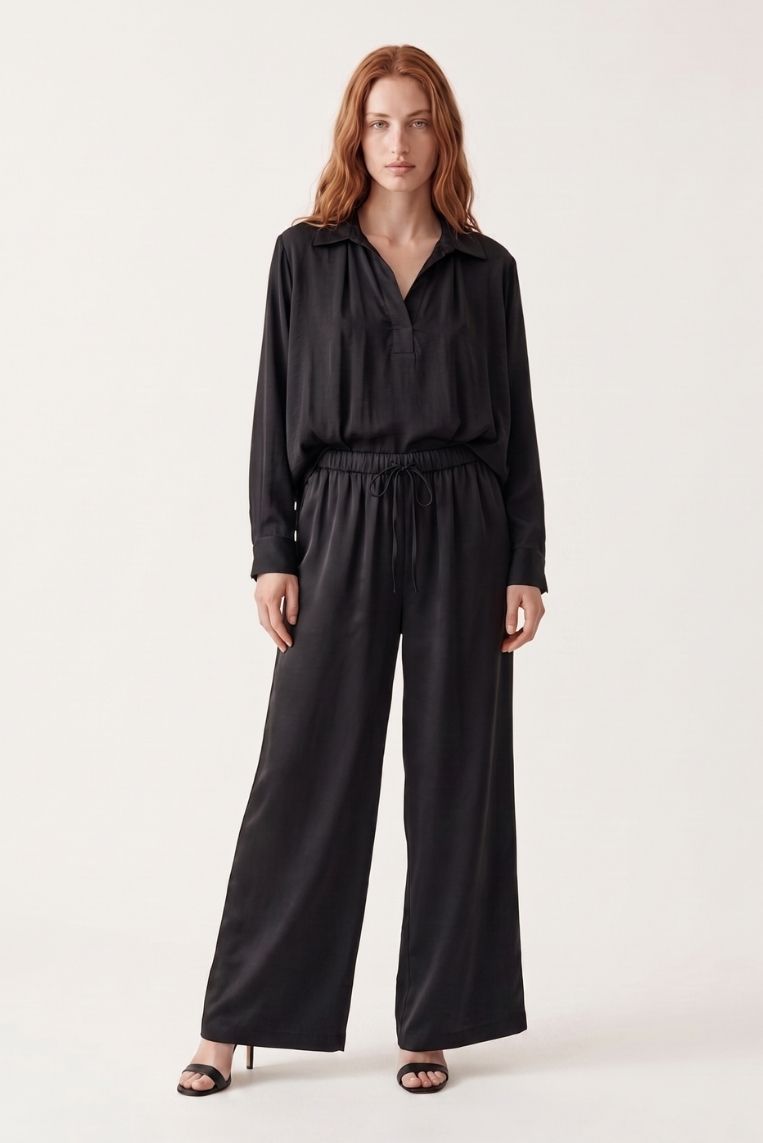 PANTALONE FLUIDO SATINATO 6 PANTALONE FLUIDO SATINATO - immagine 6