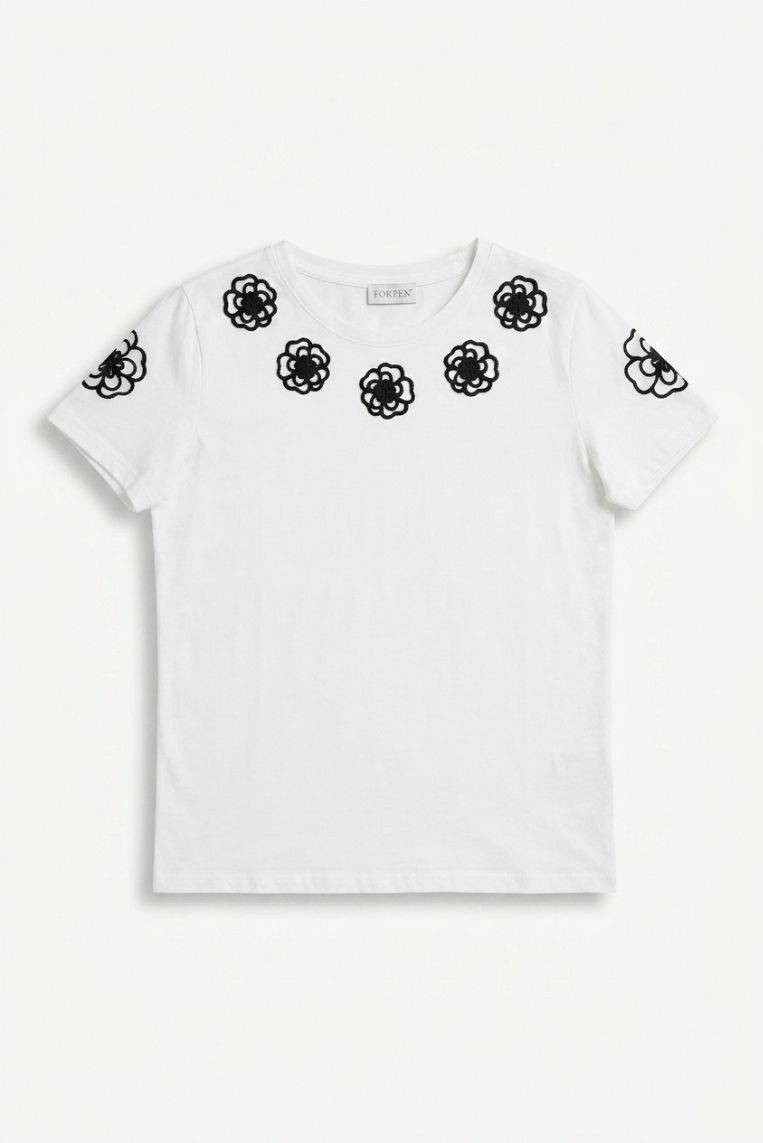 T-SHIRT RICAMI FIORE 7 T-SHIRT RICAMI FIORE - immagine 7