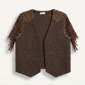 GILET IN MAGLIA E FRANGE 13 GILET IN MAGLIA E FRANGE - Thumbnail Image 6