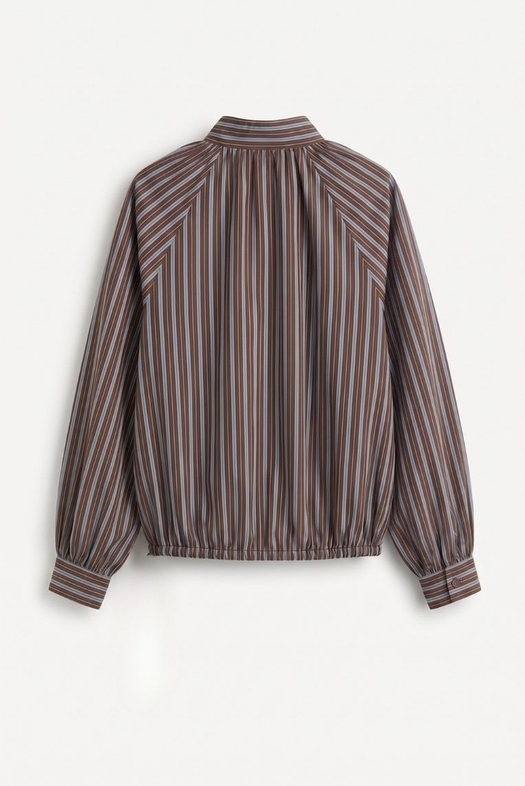 CAMICIA A RIGHE FONDO ELASTICO 4 CAMICIA A RIGHE FONDO ELASTICO - immagine 4