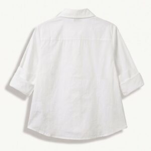 CAMICIA RICAMO FIORE MARRONE 8 CAMICIA RICAMO FIORE MARRONE - Thumbnail Image 4