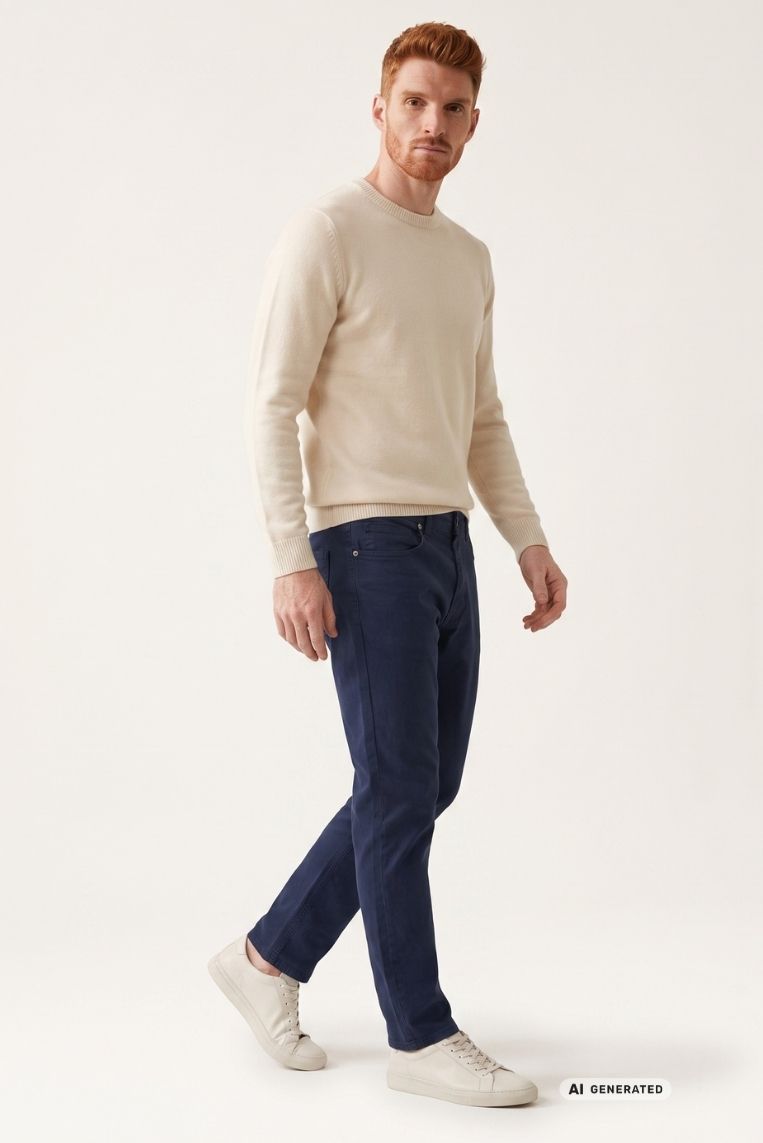 PANTALONE 5 TASCHE BASICO REGULAR FIT 2 PANTALONE 5 TASCHE BASICO REGULAR FIT - immagine 2