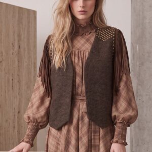 GILET IN MAGLIA E FRANGE 12 GILET IN MAGLIA E FRANGE - Thumbnail Image 5