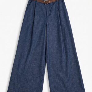 PANTALONE PALAZZO DENIM CINTURA 7 PANTALONE PALAZZO DENIM CINTURA - Thumbnail Image 3