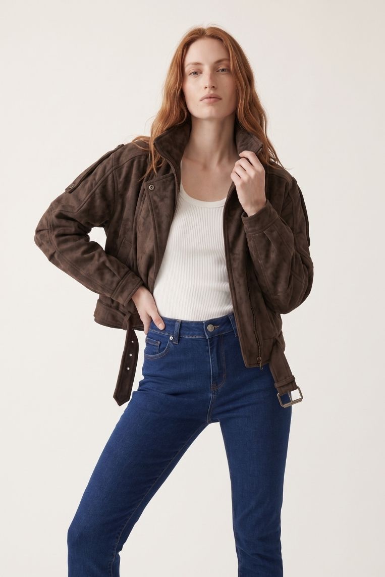 DENIM SKINNY PUSH UP SFRANGIATI 2 DENIM SKINNY PUSH UP SFRANGIATI - immagine 2