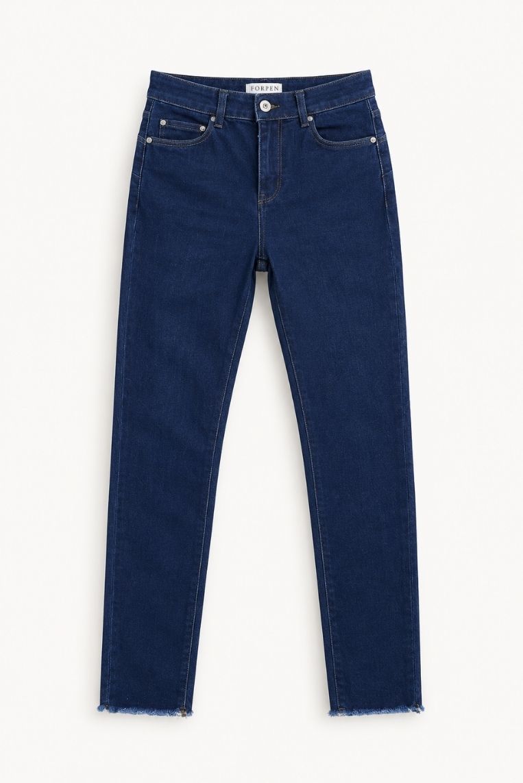 DENIM SKINNY PUSH UP SFRANGIATI 3 DENIM SKINNY PUSH UP SFRANGIATI - immagine 3