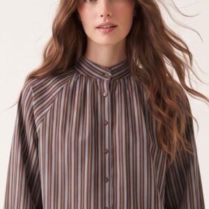 CAMICIA A RIGHE FONDO ELASTICO 6 CAMICIA A RIGHE FONDO ELASTICO - Thumbnail Image 2