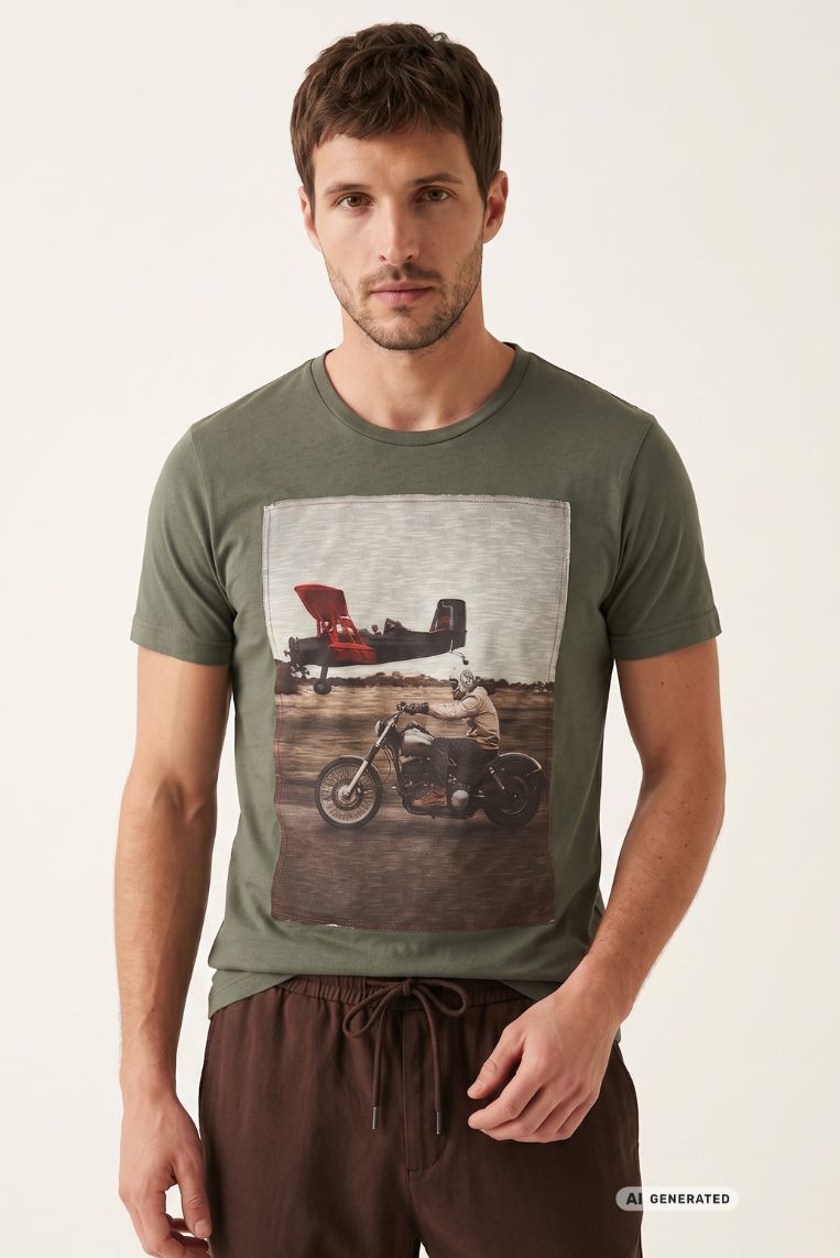 T-SHIRT STAMPA RIDER AEREO 2 T-SHIRT STAMPA RIDER AEREO - immagine 2