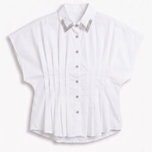 CAMICIA MANICHE CORTE ARRICCIO COLLETTO STRASS 23 CAMICIA MANICHE CORTE ARRICCIO COLLETTO STRASS - Thumbnail Image 11