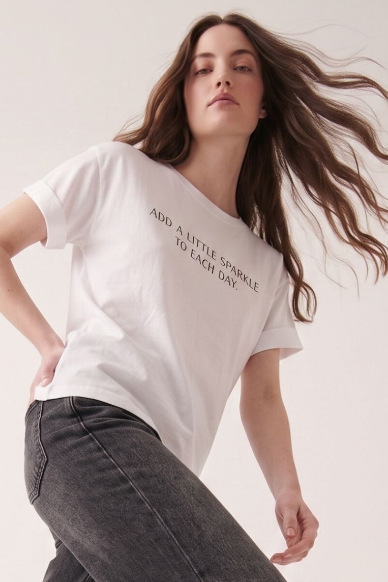 T-SHIRT STAMPA LITTLE SPARKLE 2 T-SHIRT STAMPA LITTLE SPARKLE - immagine 2