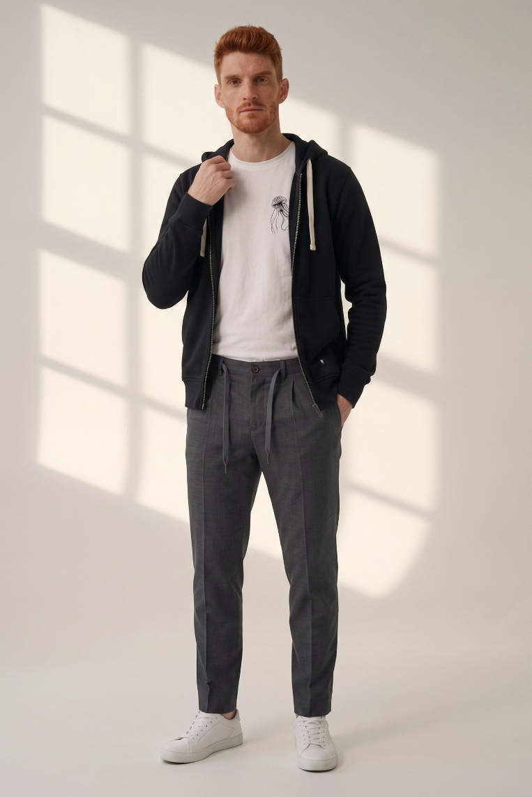 PANTALONE FRESCO LANA LACCIO PINCES 5 PANTALONE FRESCO LANA LACCIO PINCES - immagine 5