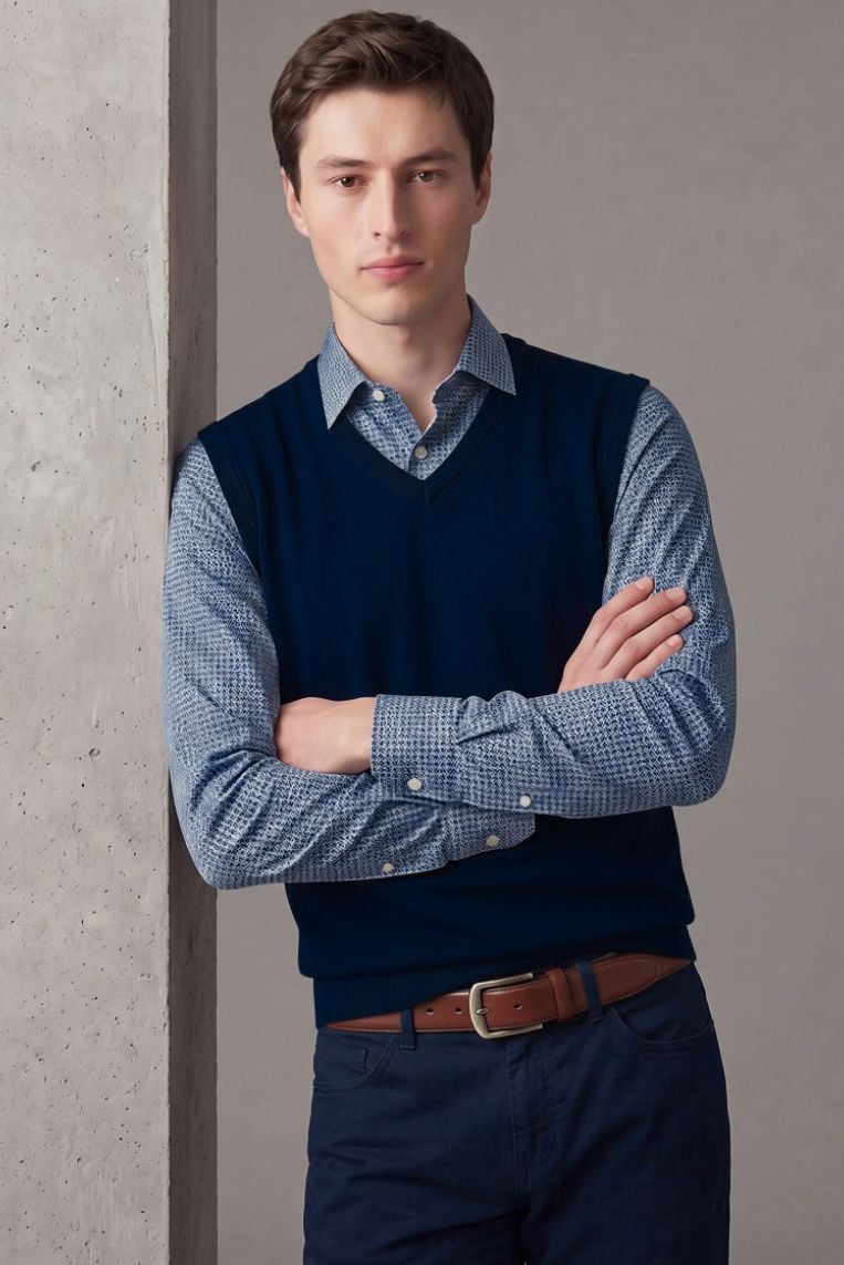 GILET SCOLLO V VISCOSA