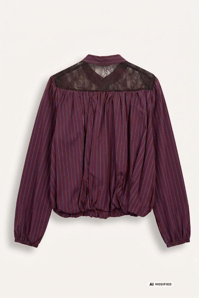 CAMICIA CROPPED RIGA PIZZO 6 CAMICIA CROPPED RIGA PIZZO - immagine 6