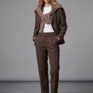 PANTALONE CON PINCES ED ELASTICO IN VITA 12 PANTALONE CON PINCES ED ELASTICO IN VITA - Thumbnail Image 2