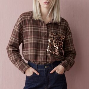 CAMICIA CHECK TASCA PAILLETTES 5 CAMICIA CHECK TASCA PAILLETTES - Thumbnail Image 1