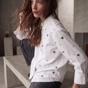 CAMICIA APPLICAZIONI CUORI ARGENTO 4 CAMICIA APPLICAZIONI CUORI ARGENTO - Thumbnail Image 1