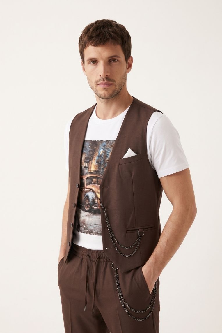 GILET CON CATENA