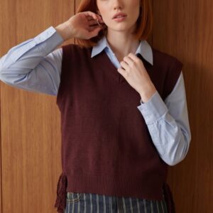 GILET MAGLIA FRANGE VISCOSA 14 GILET MAGLIA FRANGE VISCOSA - Thumbnail Image 1