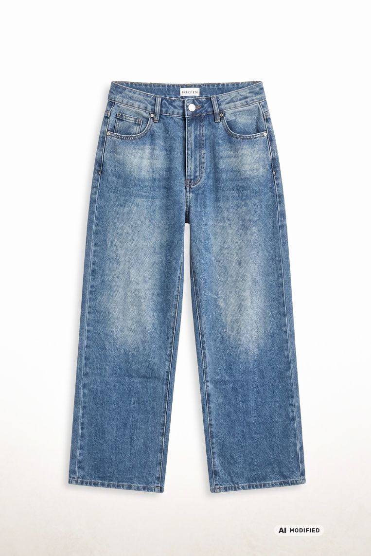 DENIM GAMBA DRITTA LAVAGGIO MEDIO 3 DENIM GAMBA DRITTA LAVAGGIO MEDIO - immagine 3