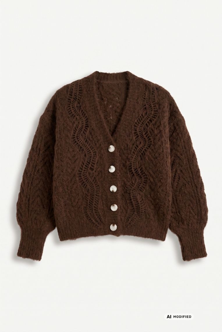 CARDIGAN INSERTI RICAMO - immagine 3