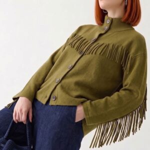 CARDIGAN FRANGE VISCOSA 14 CARDIGAN FRANGE VISCOSA - Thumbnail Image 5