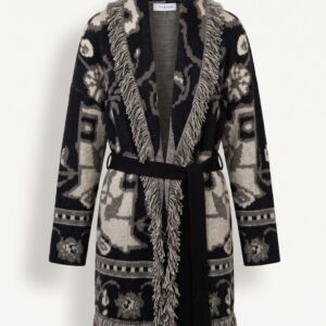 CARDIGAN LUNGO JACQUARD FRANGE 7 CARDIGAN LUNGO JACQUARD FRANGE - Thumbnail Image 3