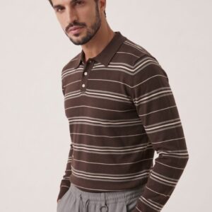 MAGLIA POLO RIGHE JAQUARD 10 MAGLIA POLO RIGHE JAQUARD - Thumbnail Image 2
