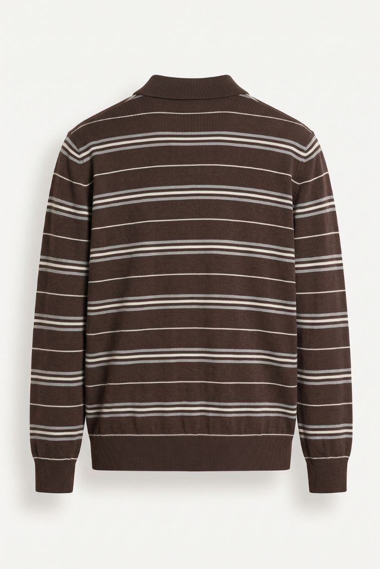 MAGLIA POLO RIGHE JAQUARD 4 MAGLIA POLO RIGHE JAQUARD - immagine 4