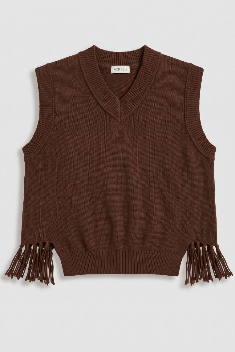 GILET MAGLIA FRANGE VISCOSA 9 GILET MAGLIA FRANGE VISCOSA - immagine 9